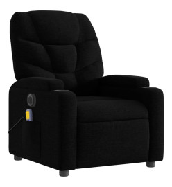 Fauteuil de massage inclinable électrique Noir Tissu