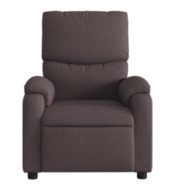 Fauteuil de massage inclinable électrique Marron foncé Tissu