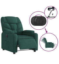 Fauteuil inclinable électrique Vert foncé Tissu