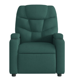 Fauteuil inclinable électrique Vert foncé Tissu