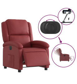 Fauteuil inclinable électrique Rouge bordeaux Similicuir