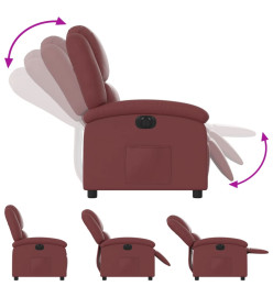 Fauteuil inclinable électrique Rouge bordeaux Similicuir