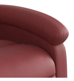 Fauteuil inclinable électrique Rouge bordeaux Similicuir