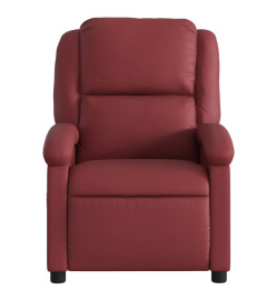 Fauteuil de massage inclinable électrique rouge bordeaux