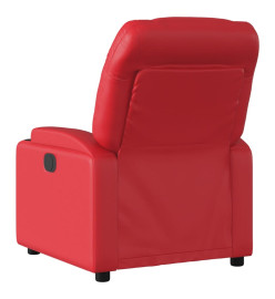 Fauteuil inclinable électrique Rouge Similicuir