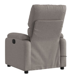 Fauteuil de massage inclinable électrique Taupe Tissu