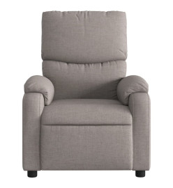 Fauteuil de massage inclinable électrique Taupe Tissu