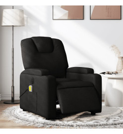 Fauteuil de massage inclinable électrique Noir Tissu