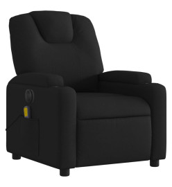 Fauteuil de massage inclinable électrique Noir Tissu