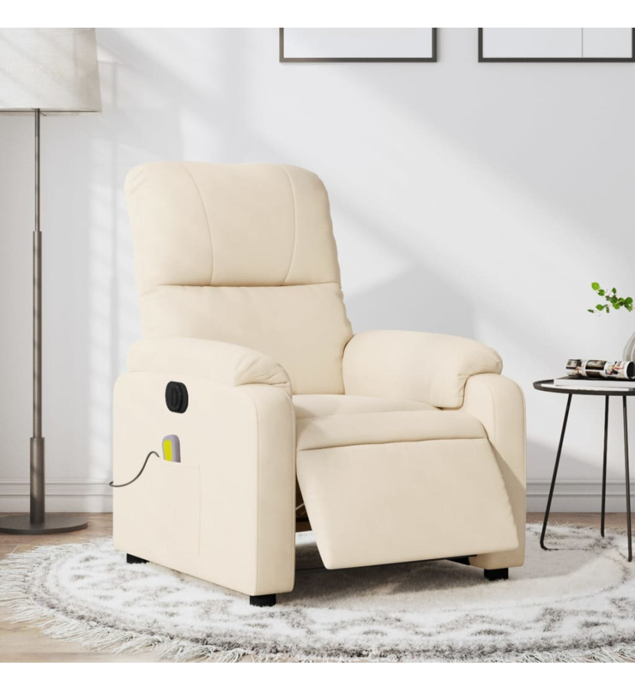 Fauteuil inclinable de massage électrique beige