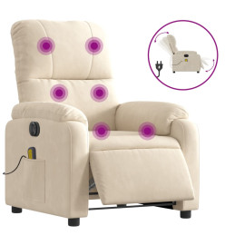 Fauteuil inclinable de massage électrique beige