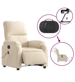 Fauteuil inclinable de massage électrique beige