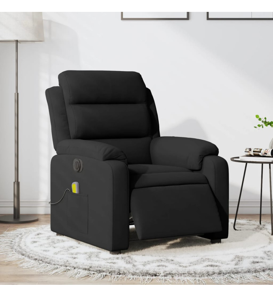 Fauteuil inclinable de massage électrique noir velours