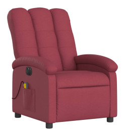 Fauteuil de massage inclinable électrique Rouge bordeaux Tissu