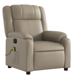 Fauteuil de massage inclinable électrique cappuccino similicuir