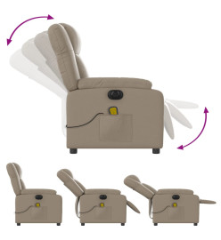 Fauteuil de massage inclinable électrique cappuccino similicuir