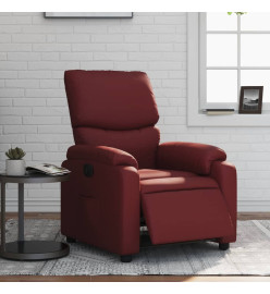 Fauteuil inclinable électrique Rouge bordeaux Similicuir