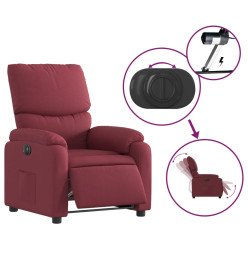 Fauteuil inclinable électrique Rouge bordeaux Tissu