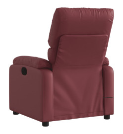 Fauteuil de massage inclinable électrique rouge bordeaux