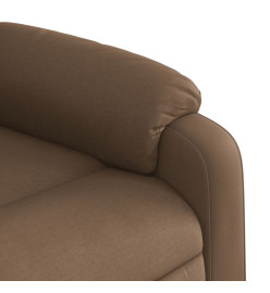 Fauteuil inclinable de massage électrique marron tissu