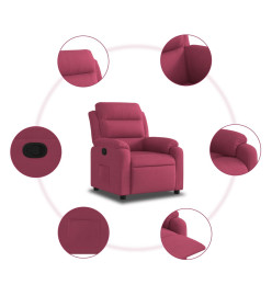 Fauteuil inclinable rouge bordeaux velours