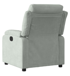 Fauteuil inclinable électrique gris clair velours