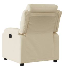 Fauteuil inclinable électrique Crème Tissu