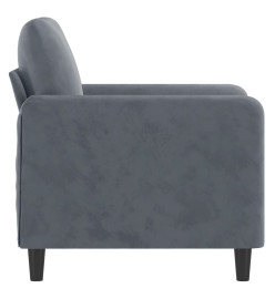 Fauteuil Gris foncé 60 cm Velours