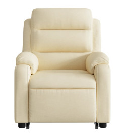 Fauteuil inclinable électrique crème tissu