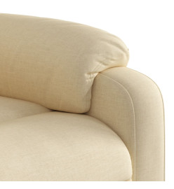 Fauteuil inclinable électrique crème tissu