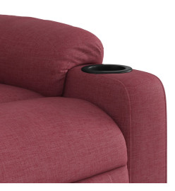 Fauteuil de massage inclinable électrique Rouge bordeaux Tissu