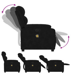 Fauteuil de massage inclinable noir velours