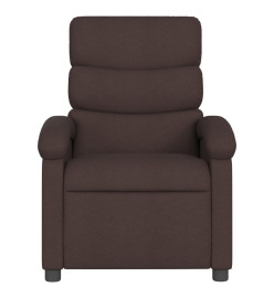 Fauteuil de massage inclinable électrique Marron foncé Tissu