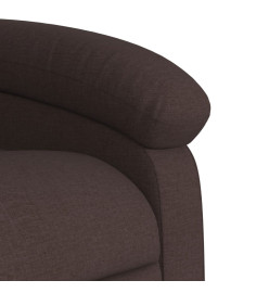 Fauteuil de massage inclinable électrique Marron foncé Tissu