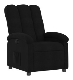 Fauteuil inclinable électrique Noir Tissu