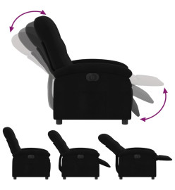 Fauteuil inclinable électrique Noir Tissu