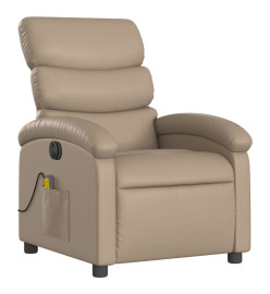 Fauteuil de massage inclinable électrique cappuccino similicuir