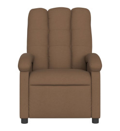 Fauteuil inclinable électrique Marron Tissu