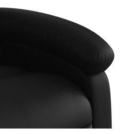 Fauteuil de massage inclinable électrique noir similicuir