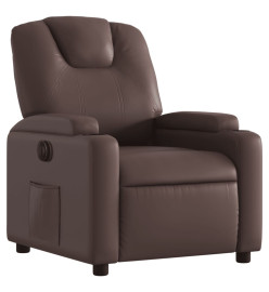 Fauteuil inclinable électrique Marron Similicuir