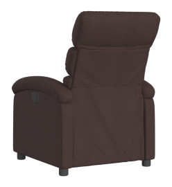 Fauteuil inclinable électrique Marron foncé Tissu