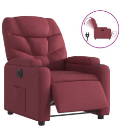 Fauteuil inclinable électrique Rouge bordeaux Tissu