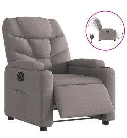 Fauteuil inclinable électrique Taupe Tissu