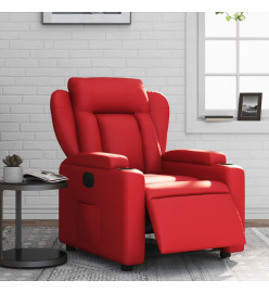 Fauteuil inclinable électrique Rouge Similicuir