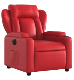 Fauteuil inclinable électrique Rouge Similicuir