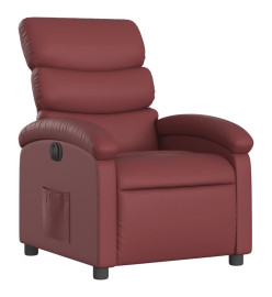 Fauteuil inclinable électrique Rouge bordeaux Similicuir