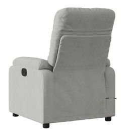 Fauteuil inclinable de massage électrique gris clair