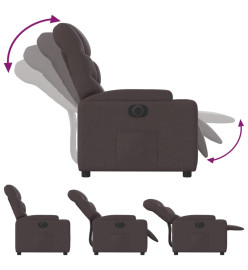 Fauteuil inclinable électrique Marron foncé Tissu