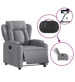 Fauteuil inclinable électrique Gris clair Tissu