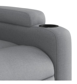 Fauteuil inclinable électrique Gris clair Tissu